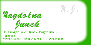 magdolna junek business card